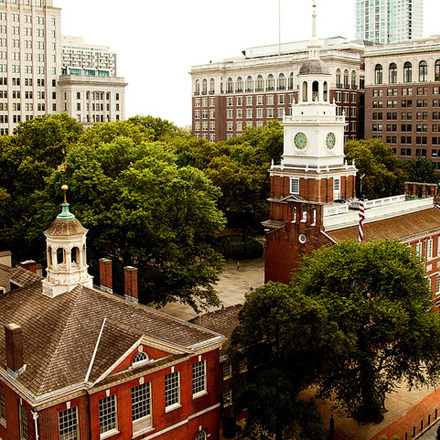 The hotel next to the Lafayette building 