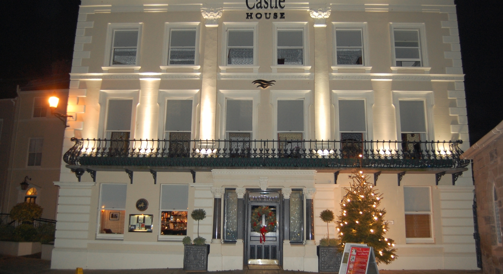 Castle House at night