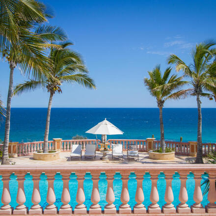 Pool with sea view