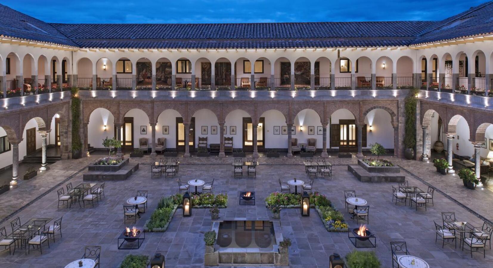 Hotel interior courtyard