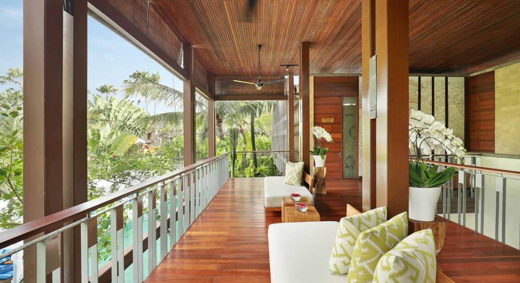 Balcony overlooking the pool