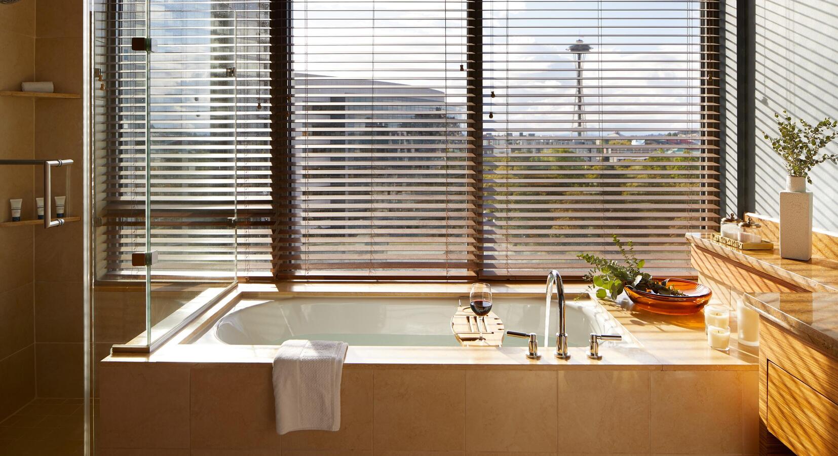 Oversized soaking tub