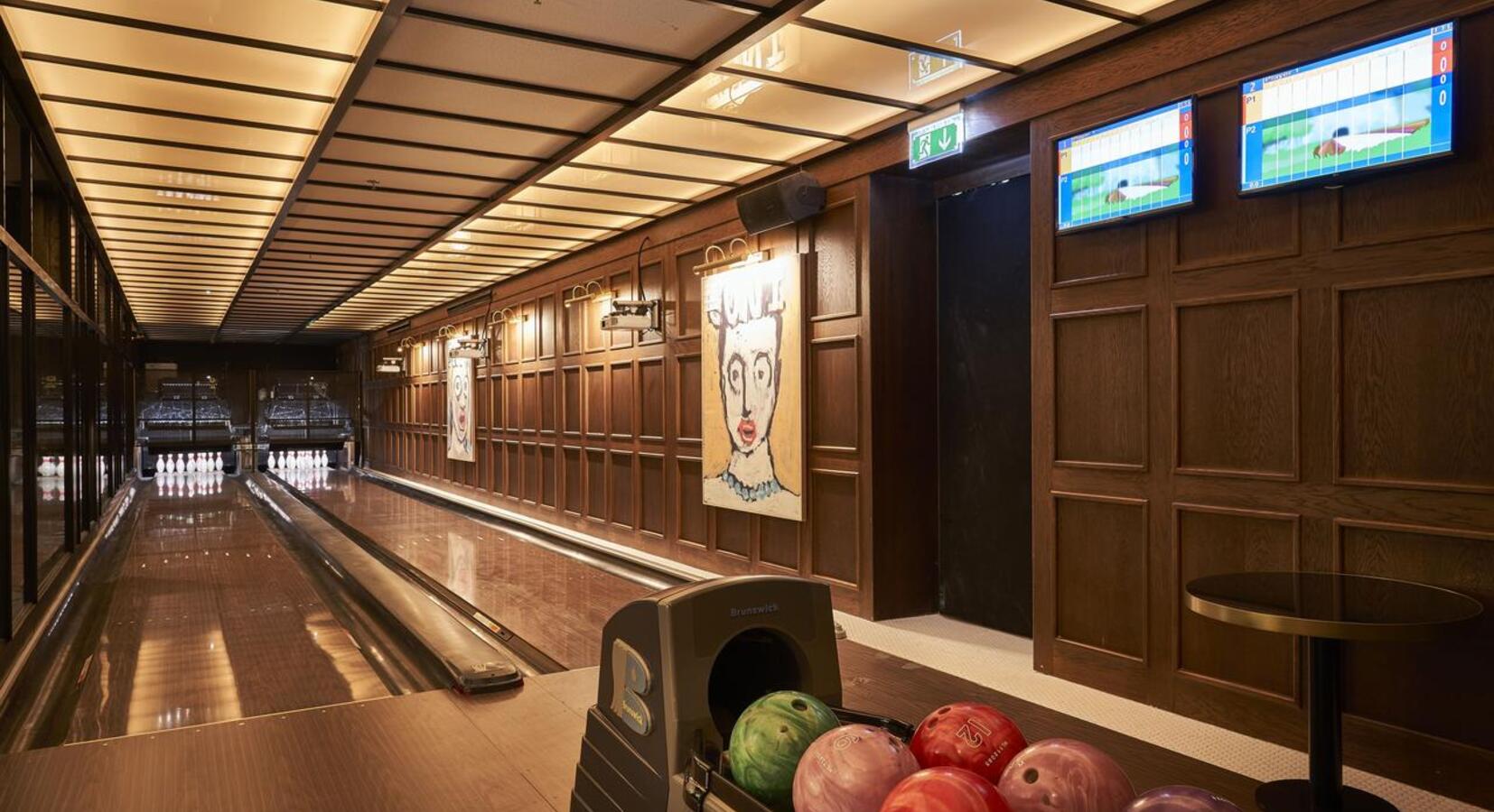 Hotel bowling alley