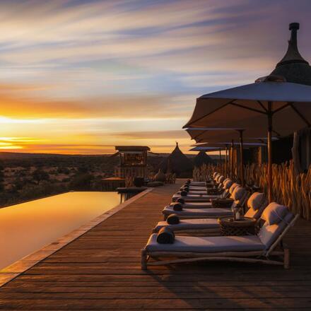 Sunset and pool view