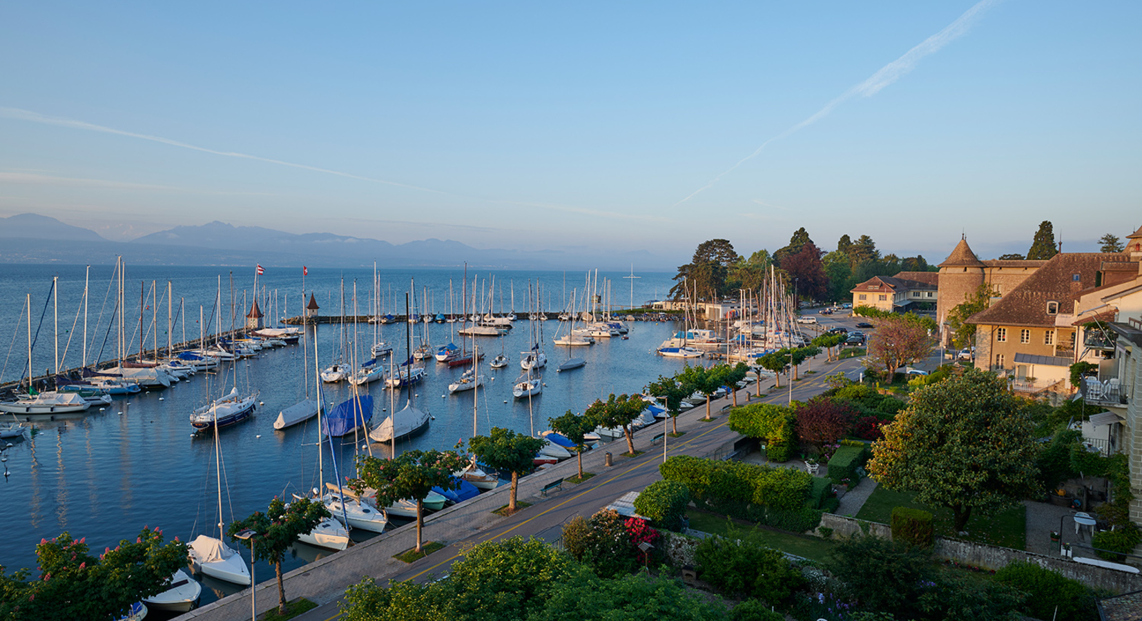 View of the lake from hotel 