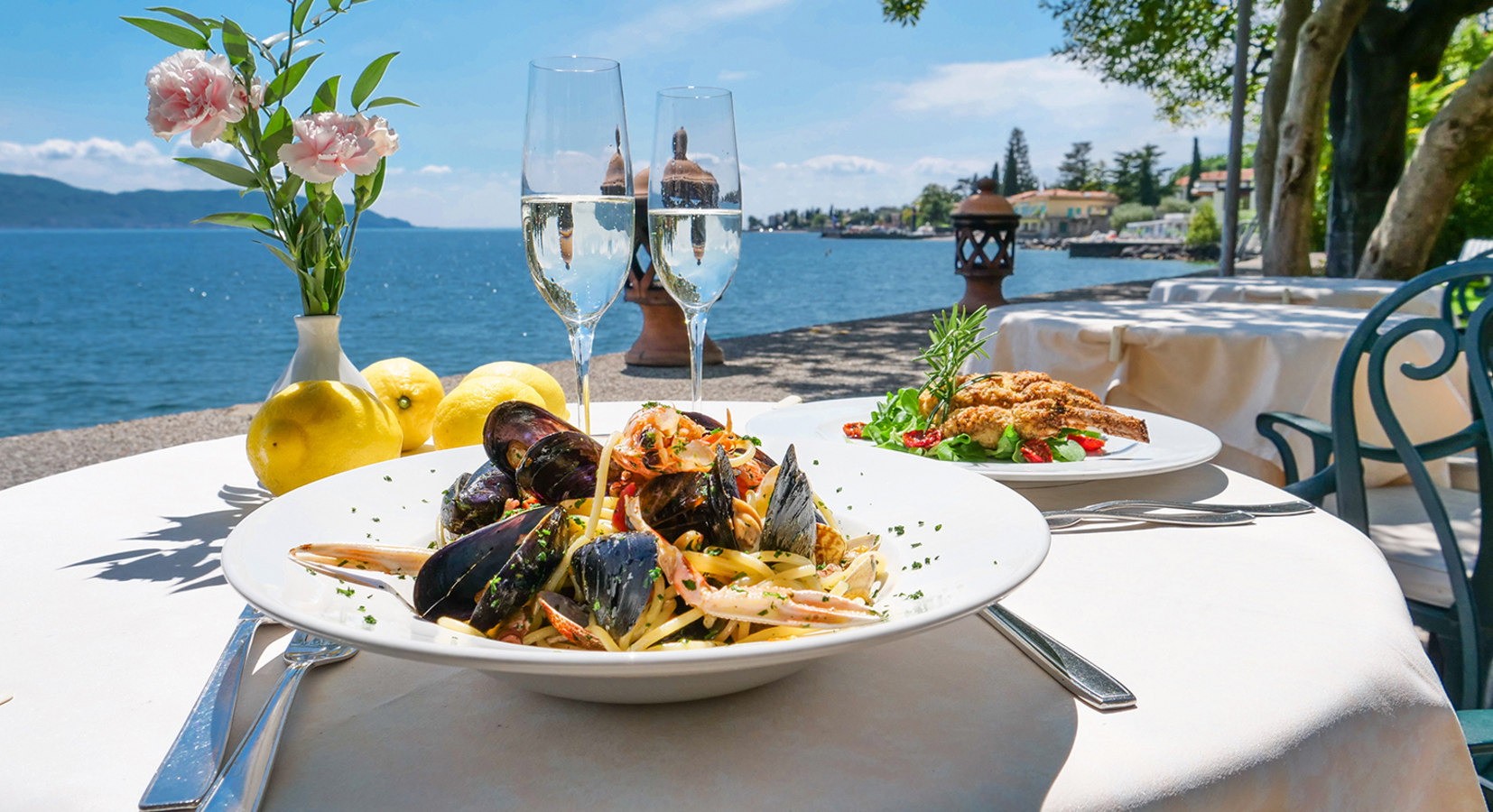 Enjoy a lakefront lunch at Ristorante Rivalago