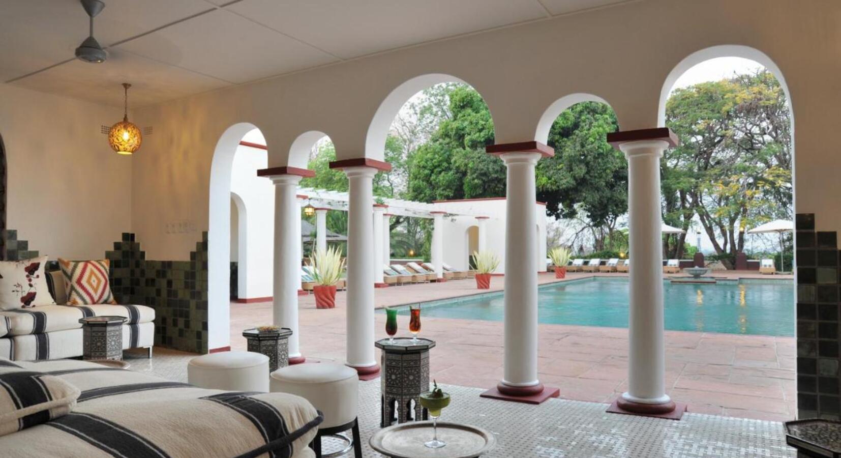 Poolside covered terrace