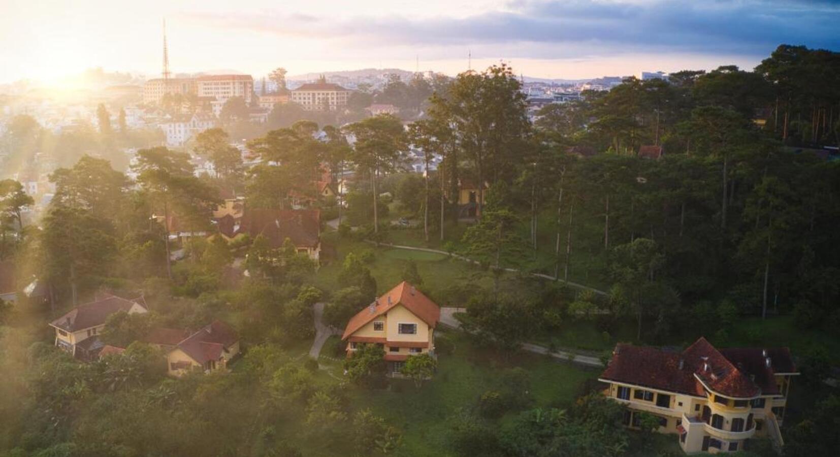 Aerial View of Villas