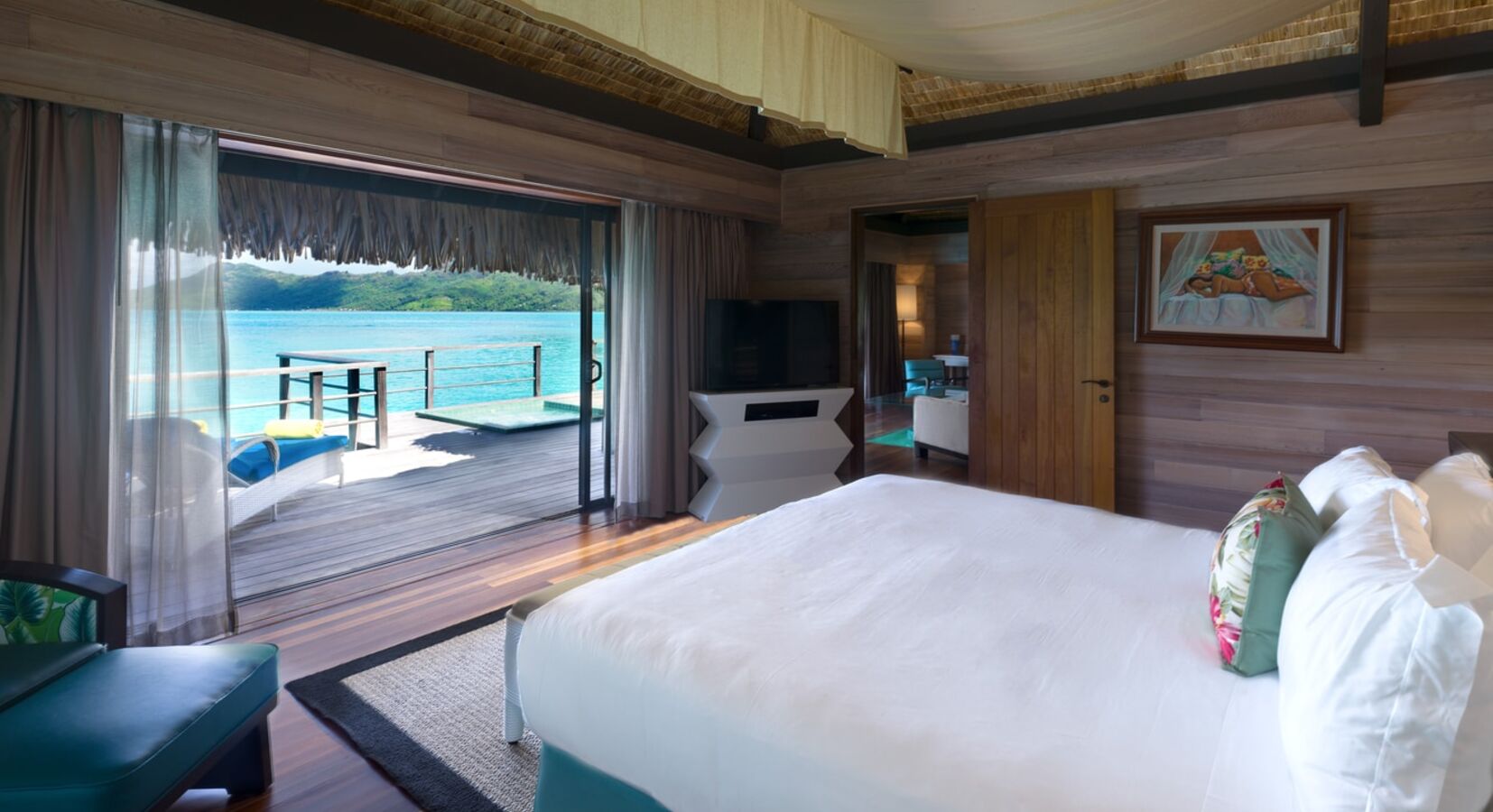 Overwater villa interior