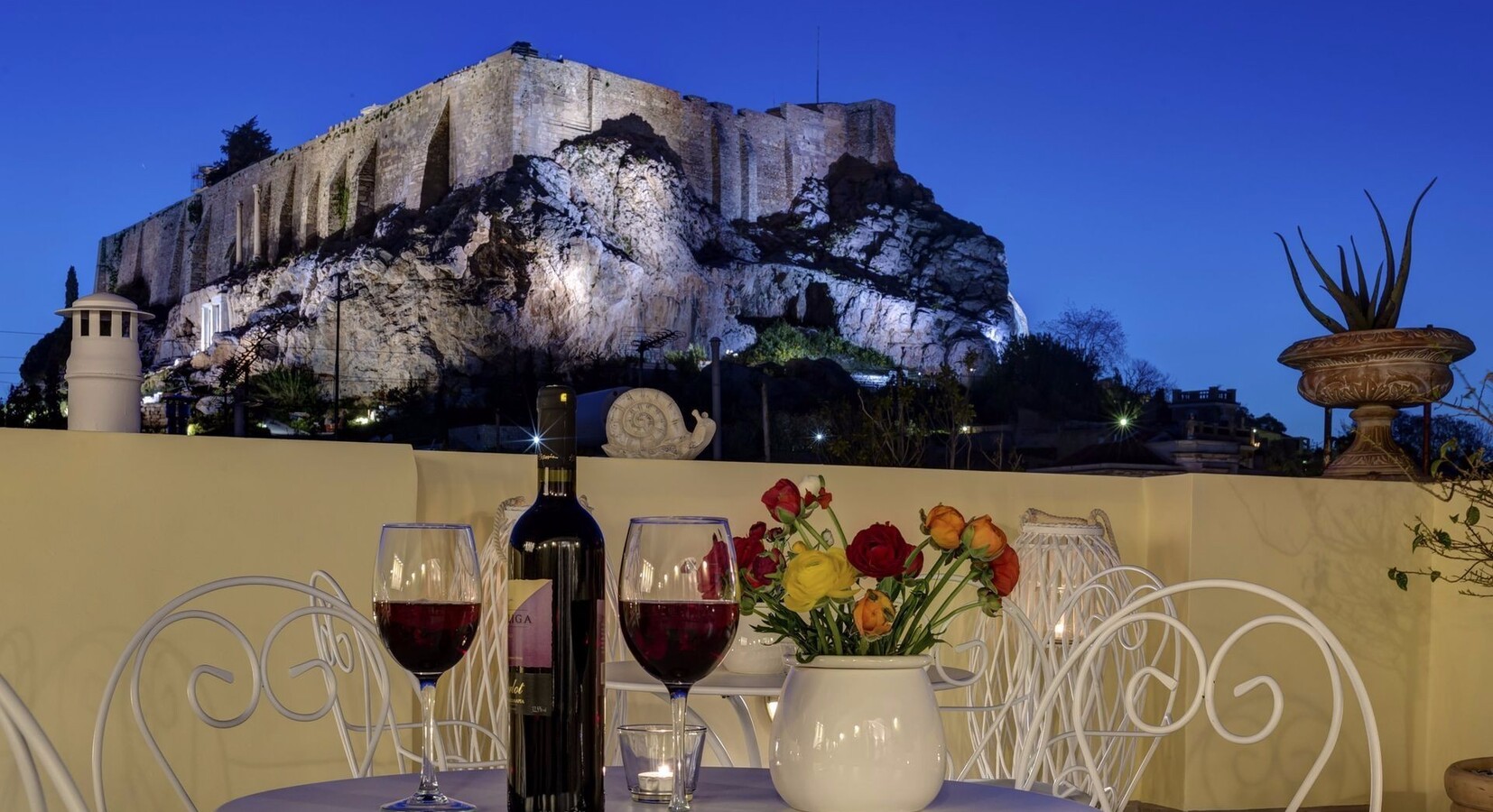 Hotel roof terrace