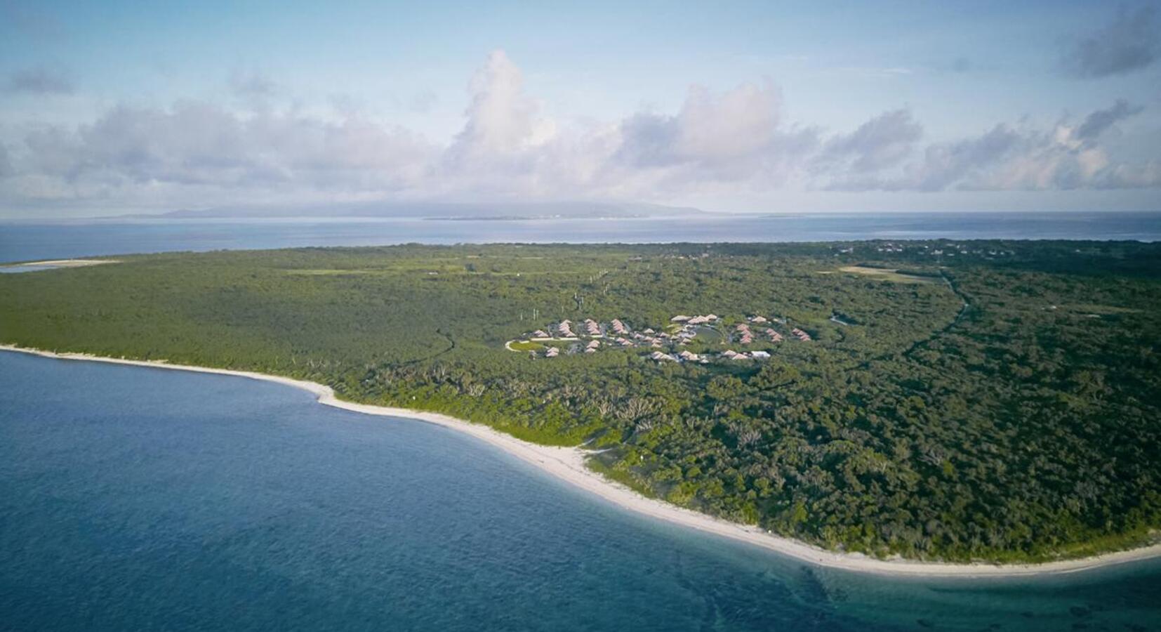 Aerial view of island