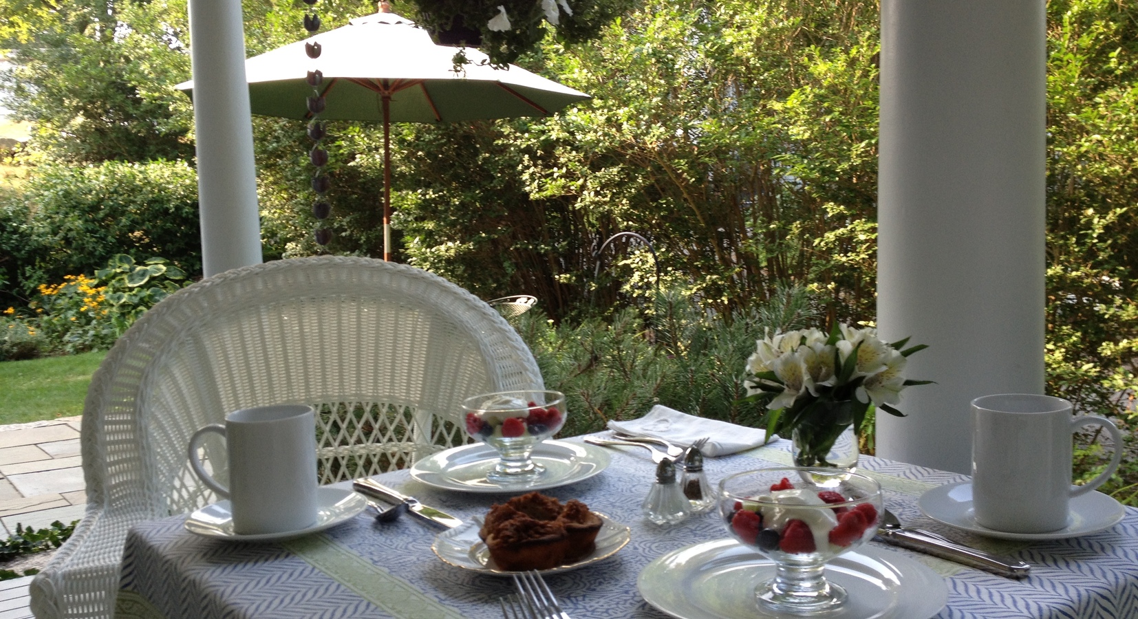 Breakfast on the porch