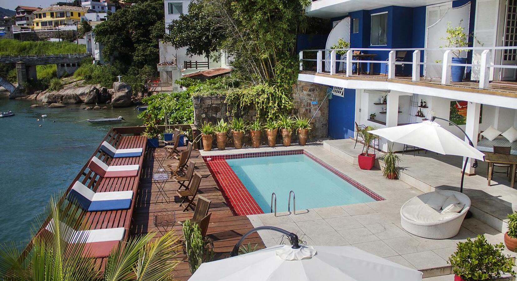 Hotel terrace and pool