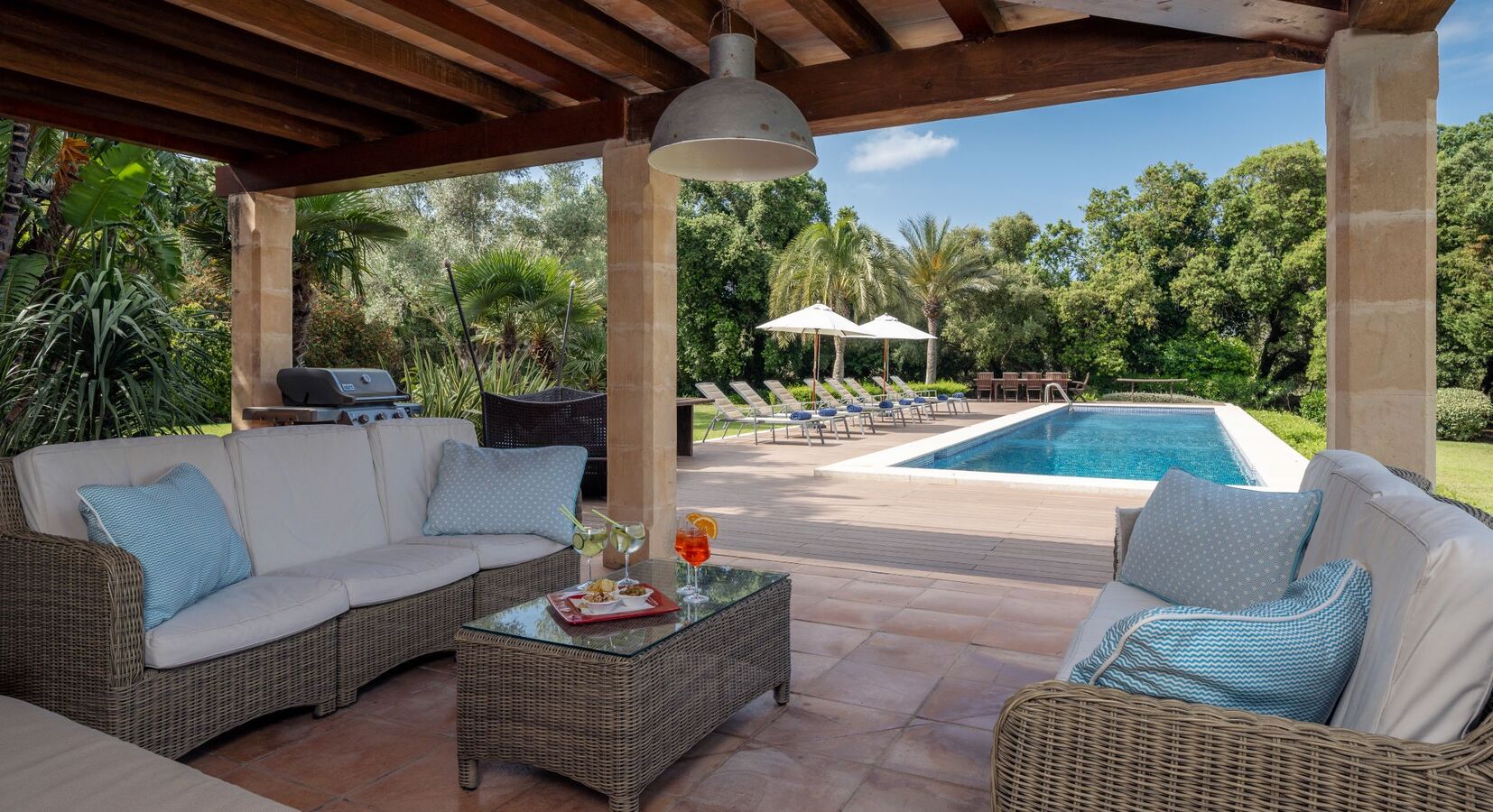 Pool and outdoor seating