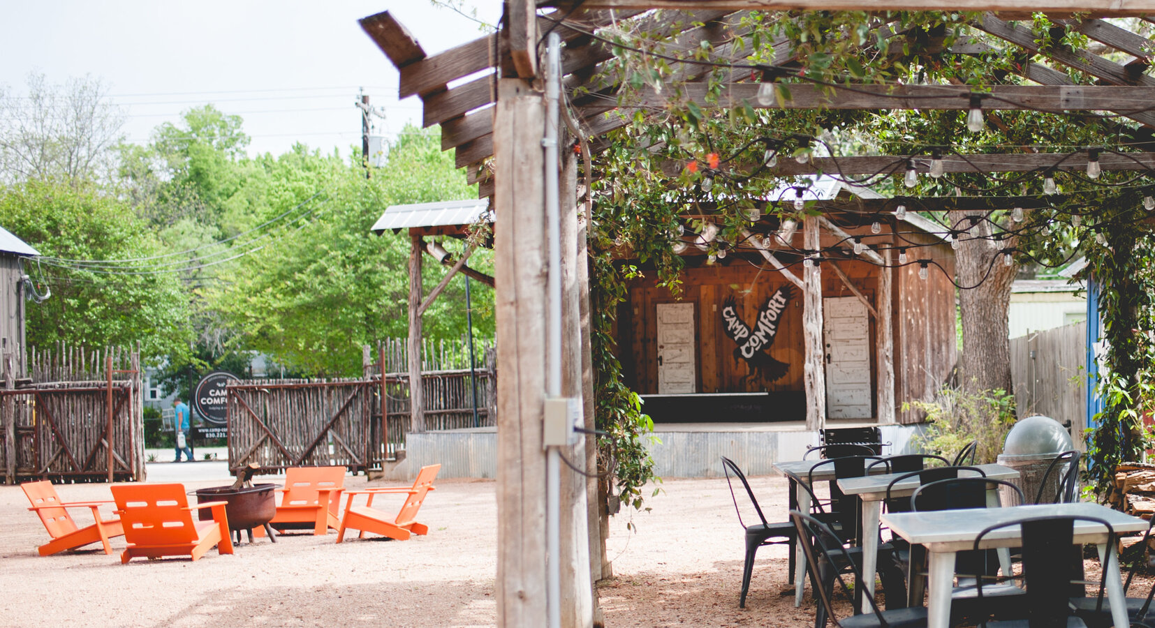 Exterior eating area