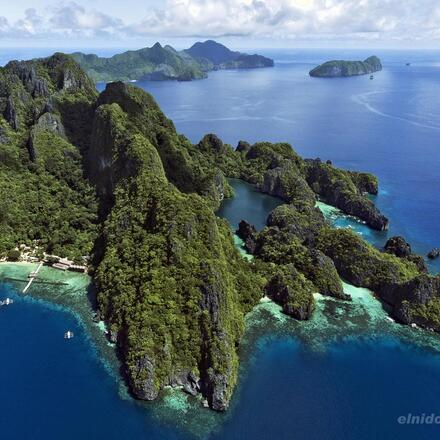 Aerial view of resort