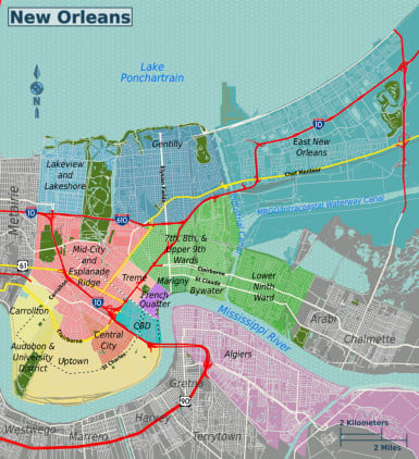 Neighbourhoods of New Orleans