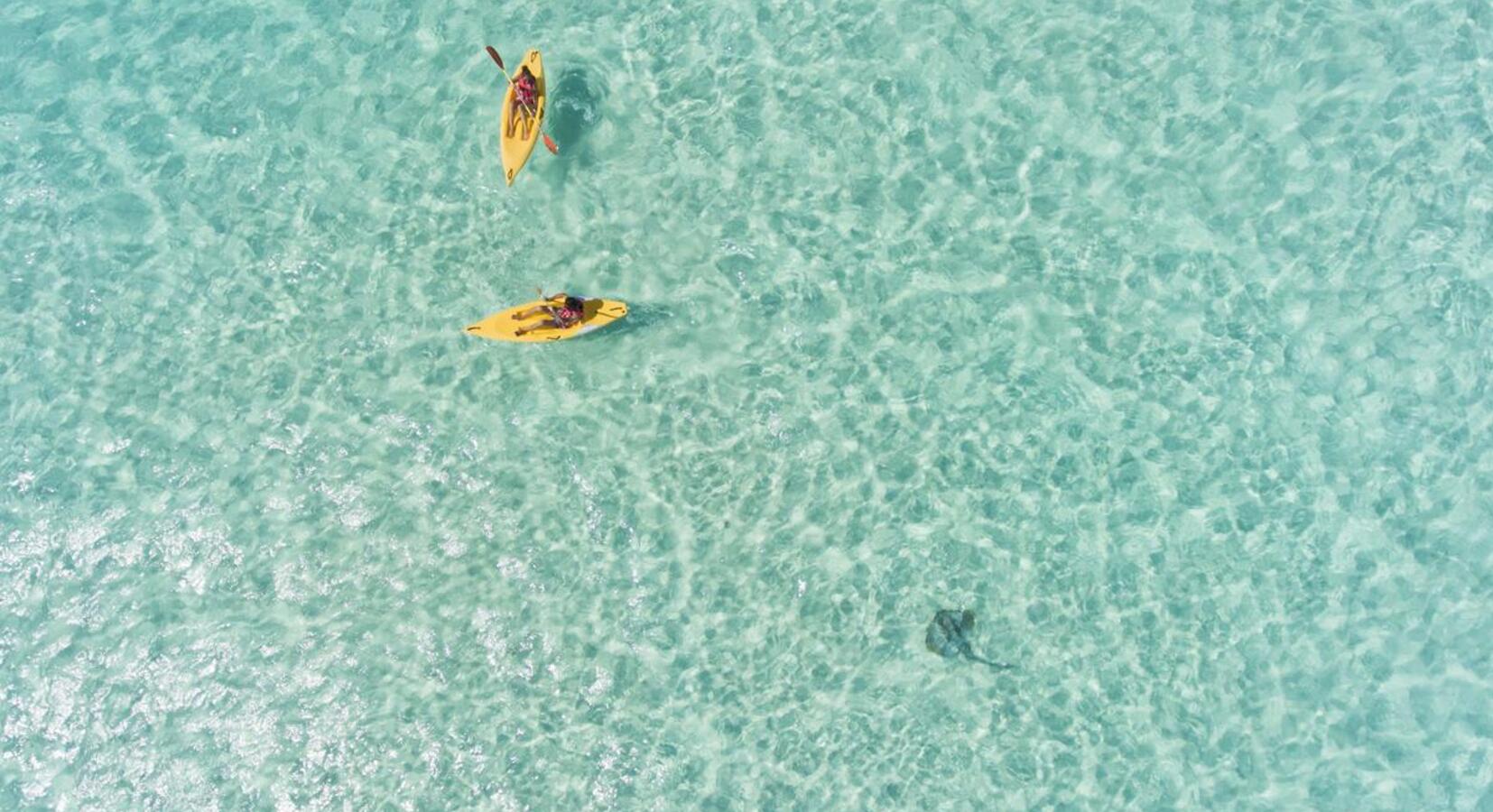 Kayaking on the lagoon 