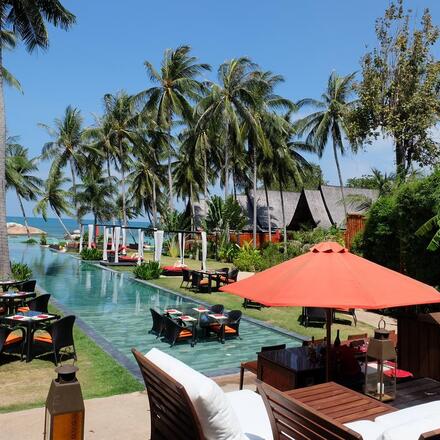 Resort pool view