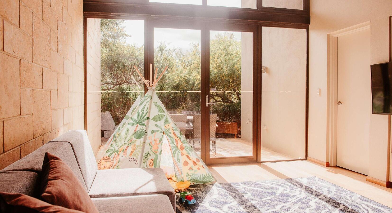 Sitting Room with Kids' Play Area