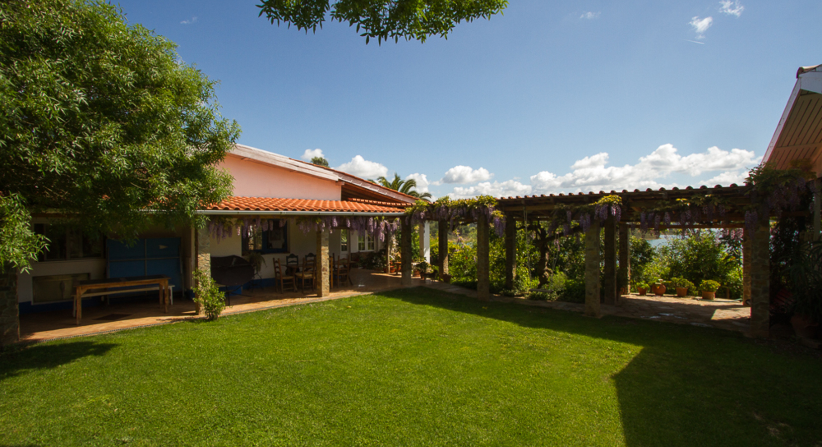 The lawn beside the bar - perfect for kid's games