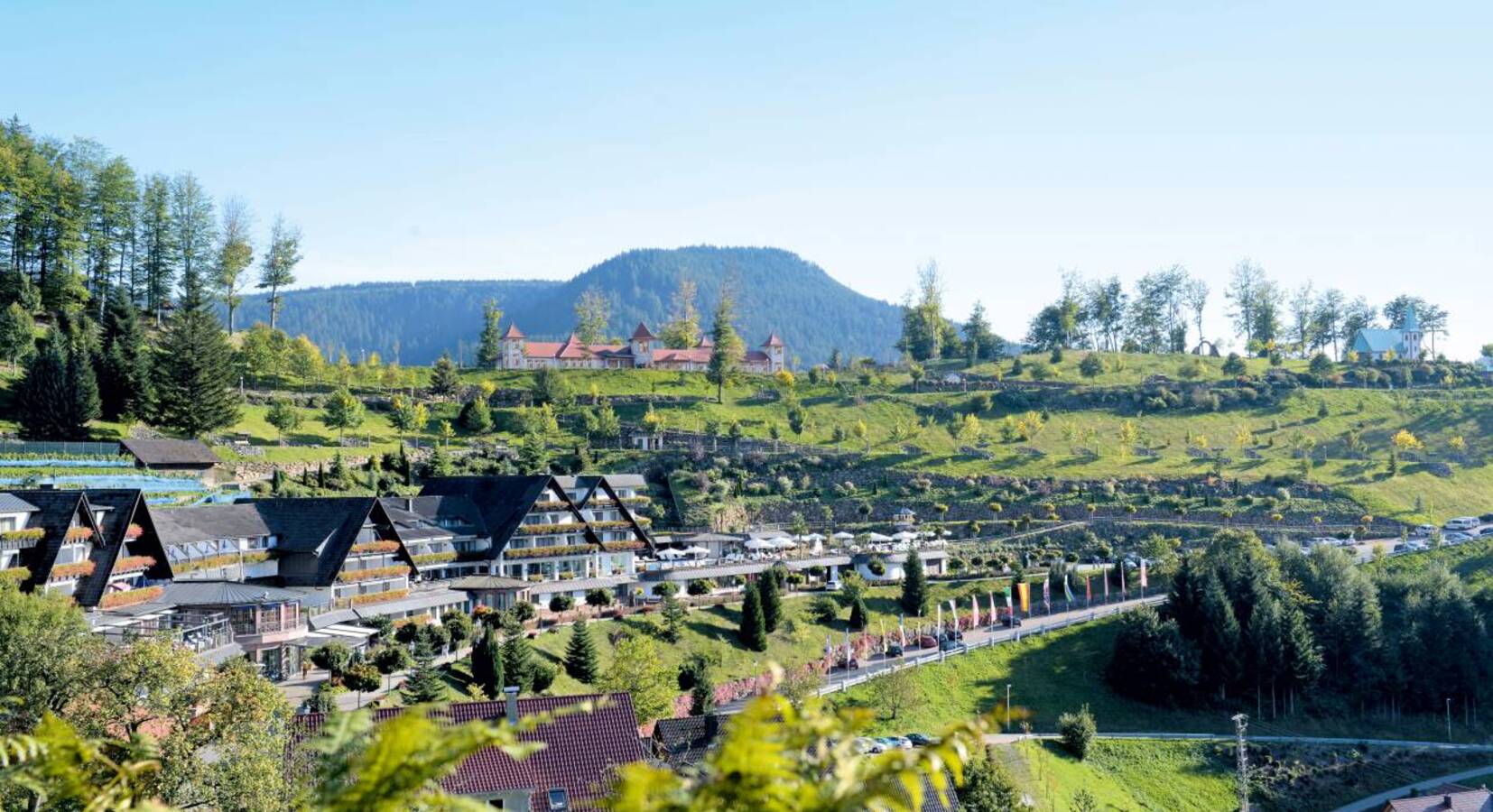 Aerial view of hotel