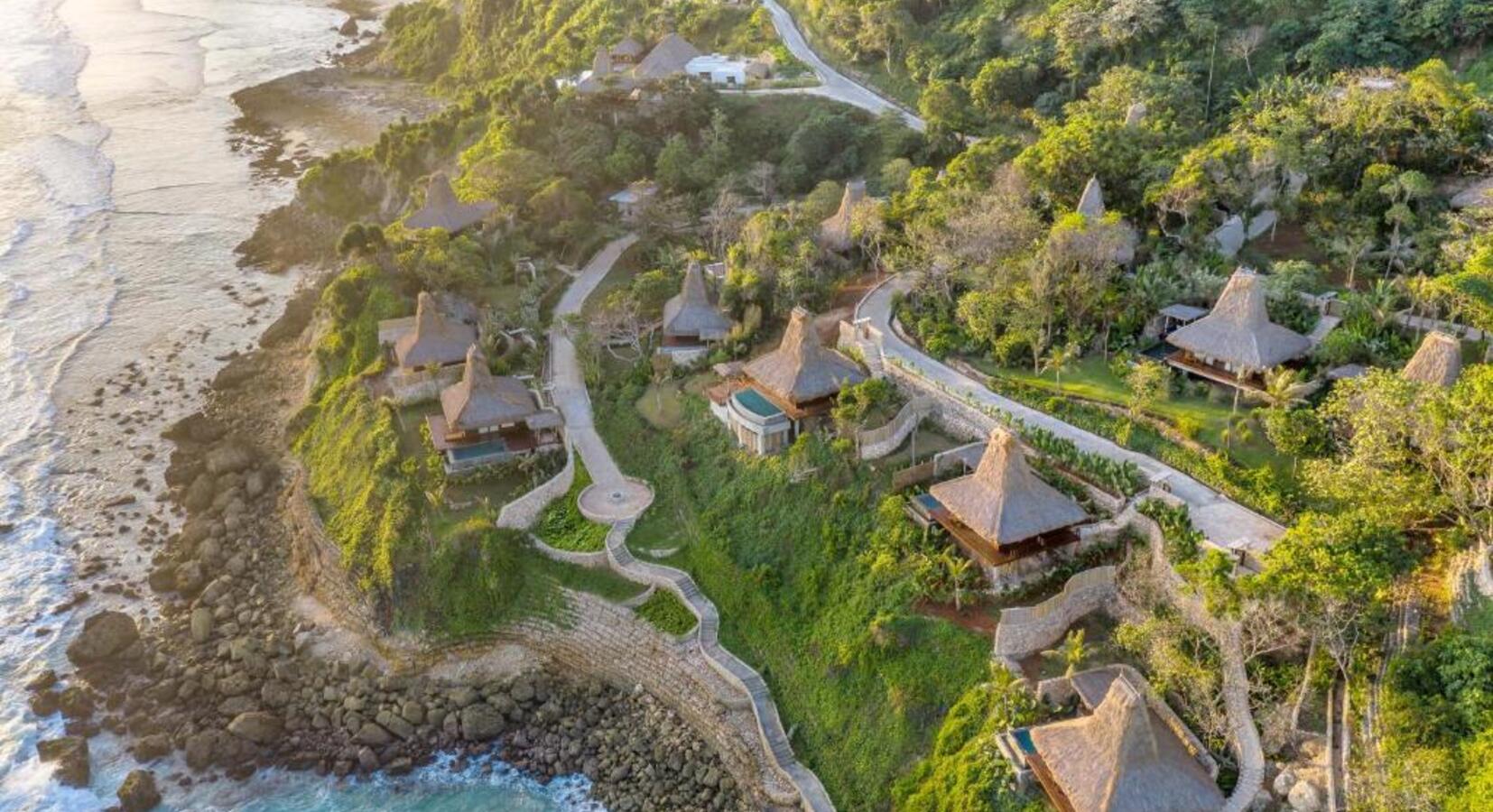 Aerial View of Private Villas