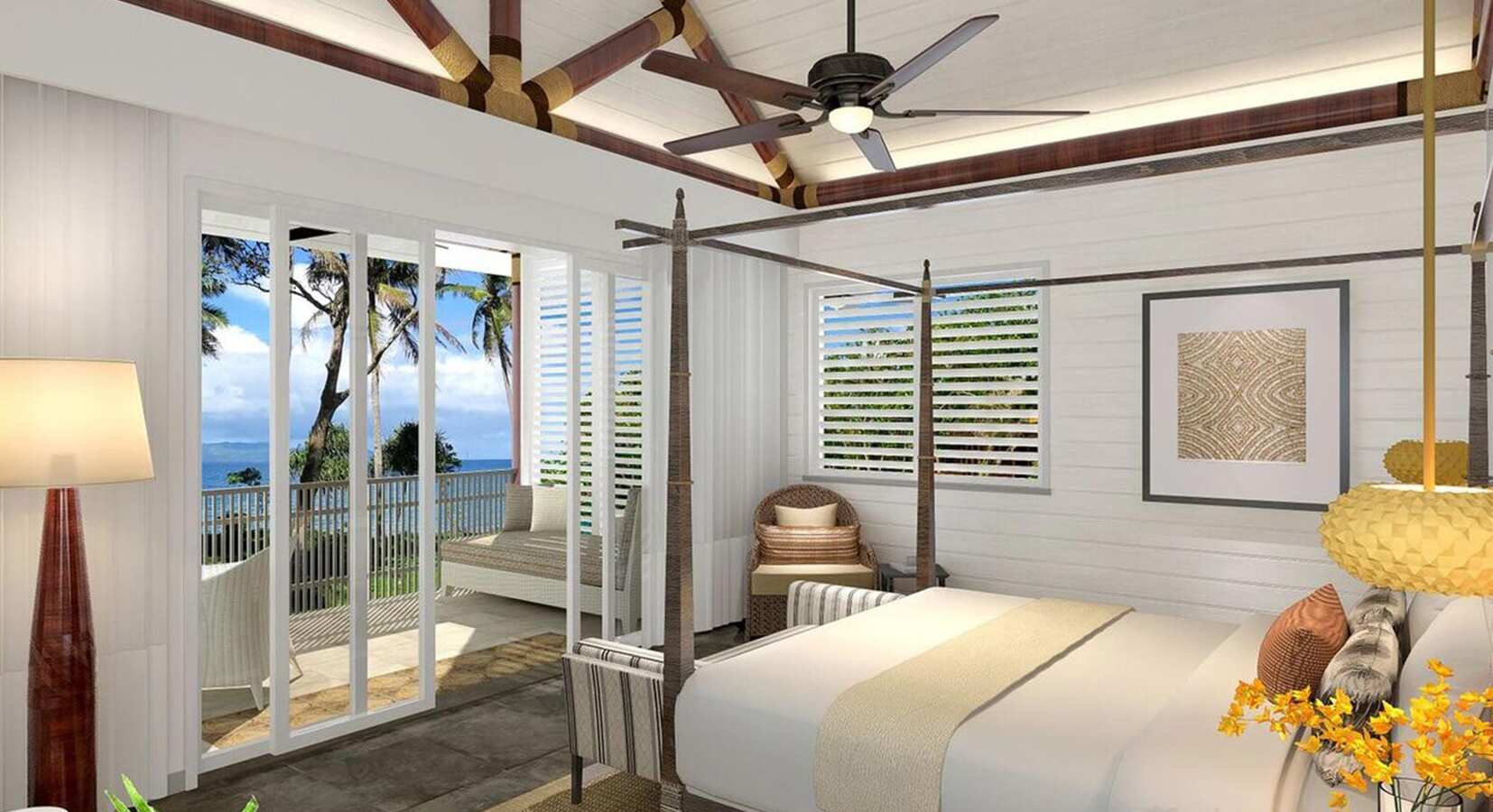 Bedroom with Ocean Views