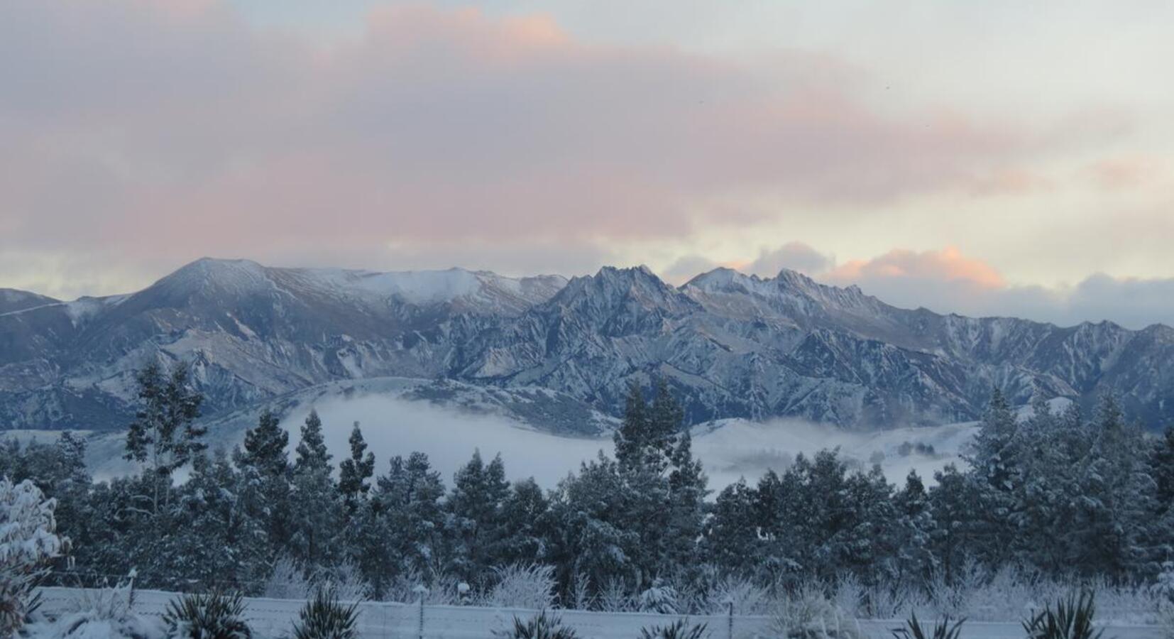 Winter mountain view