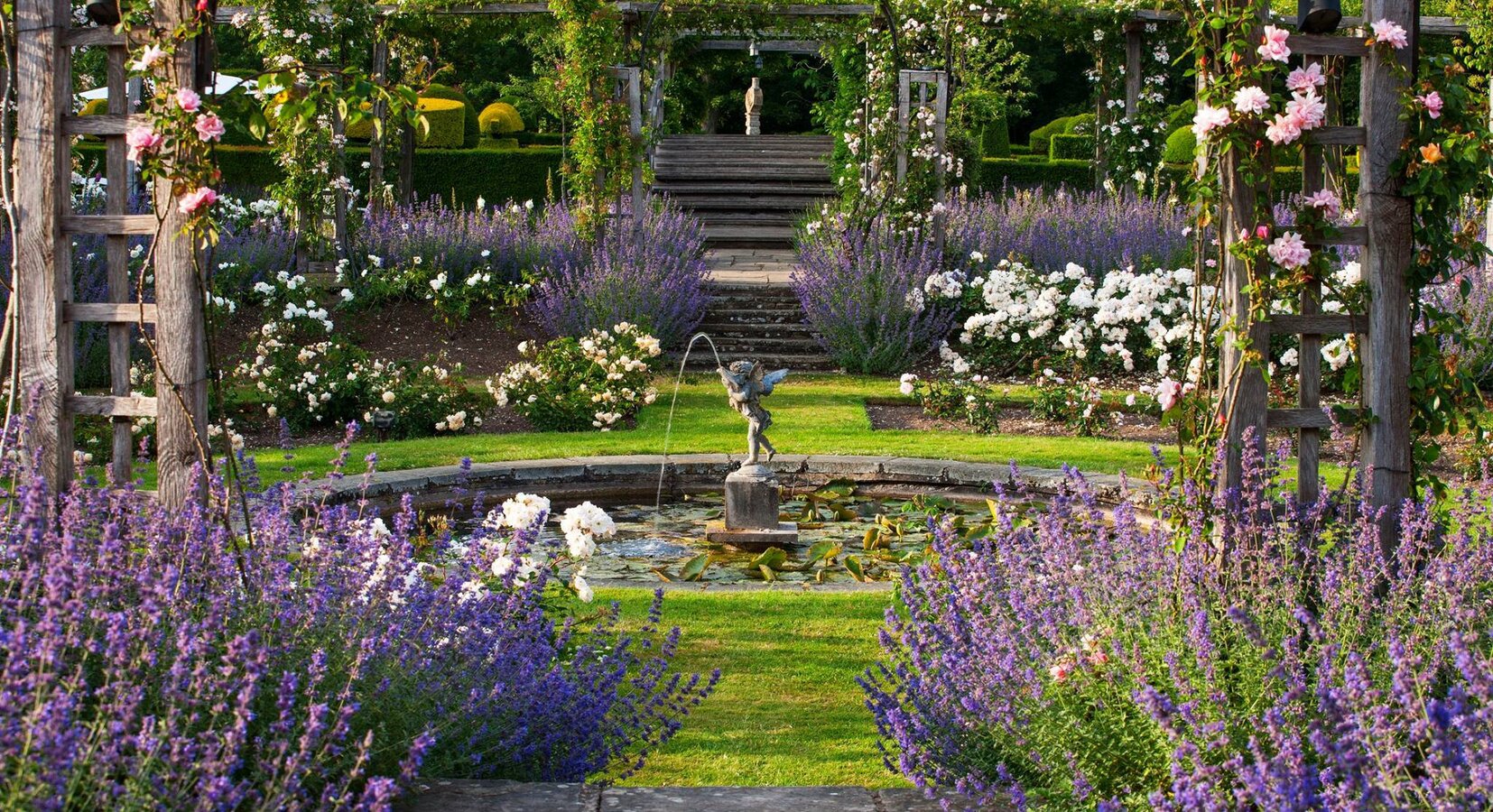 The Circular Rose Garden with Sunken Lily Pond