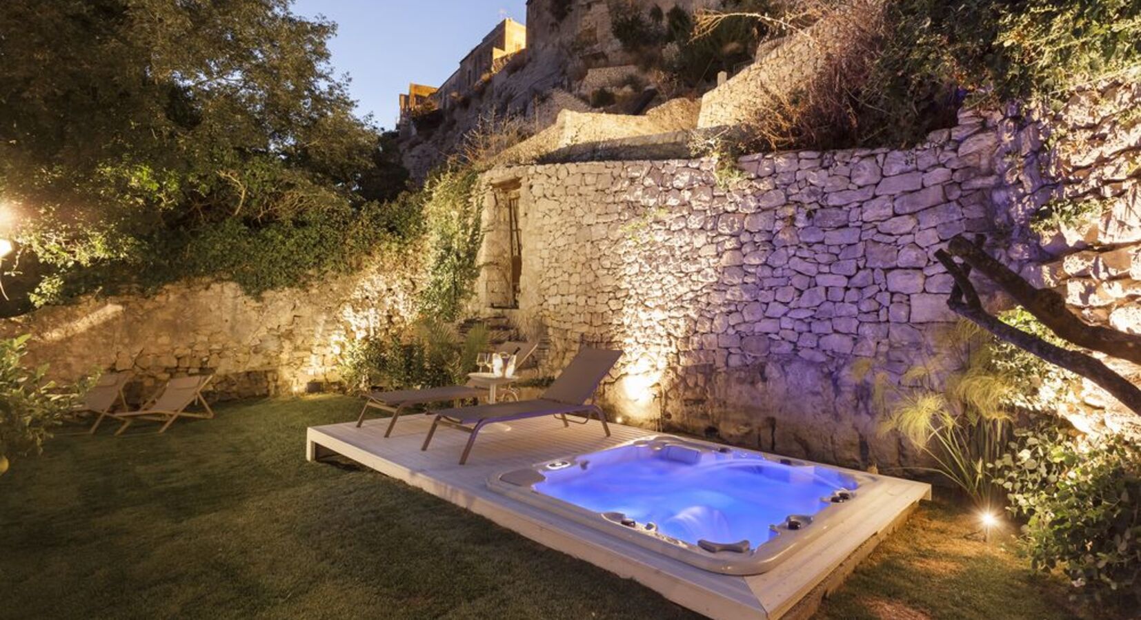 Private terrace and hot tub