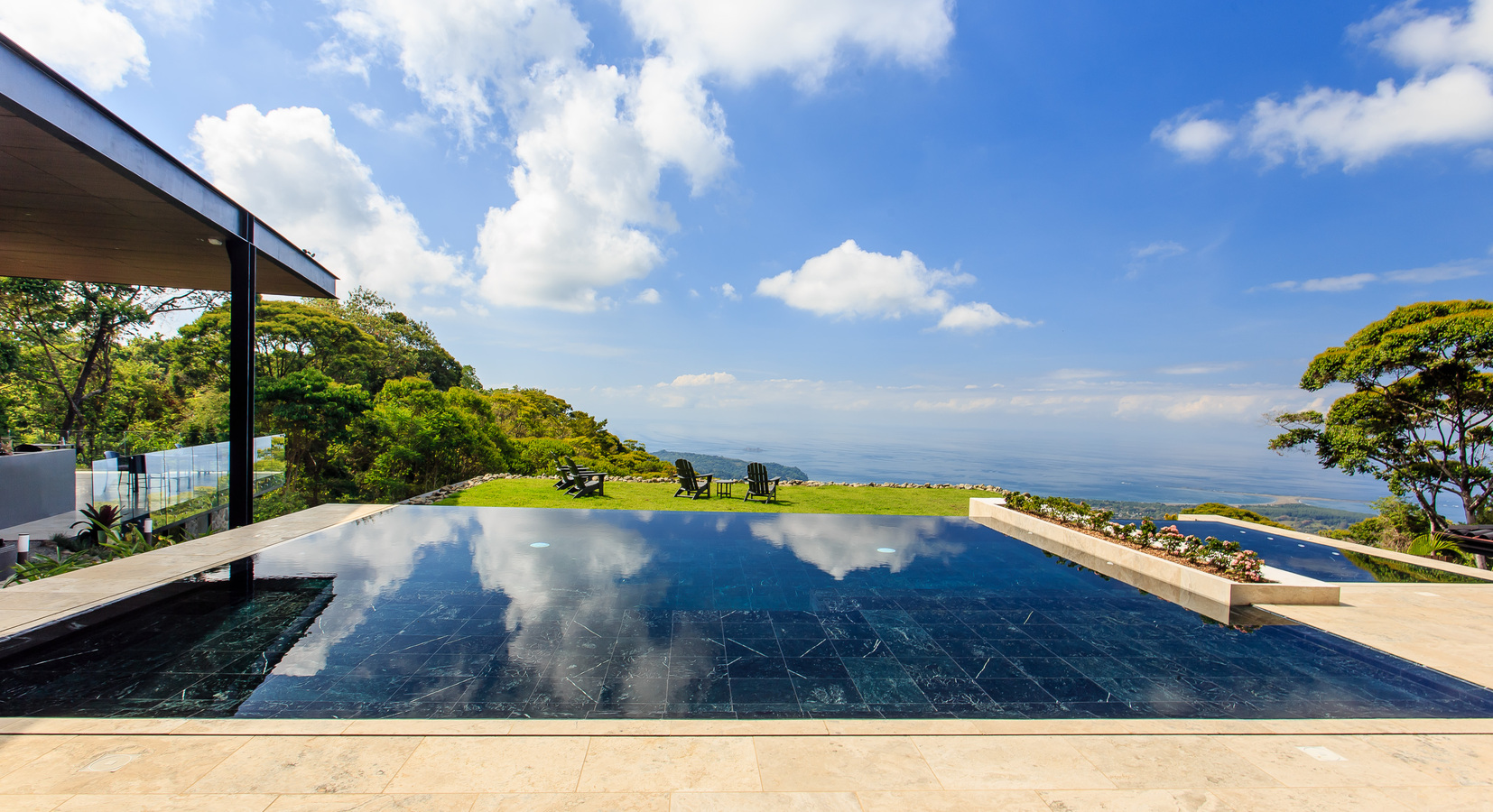 The infinity pool at Rancho Pacifico with ocean views.