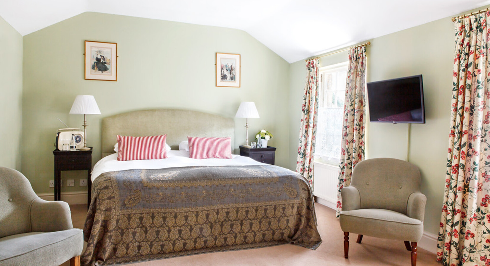 Burgundy Guest Room