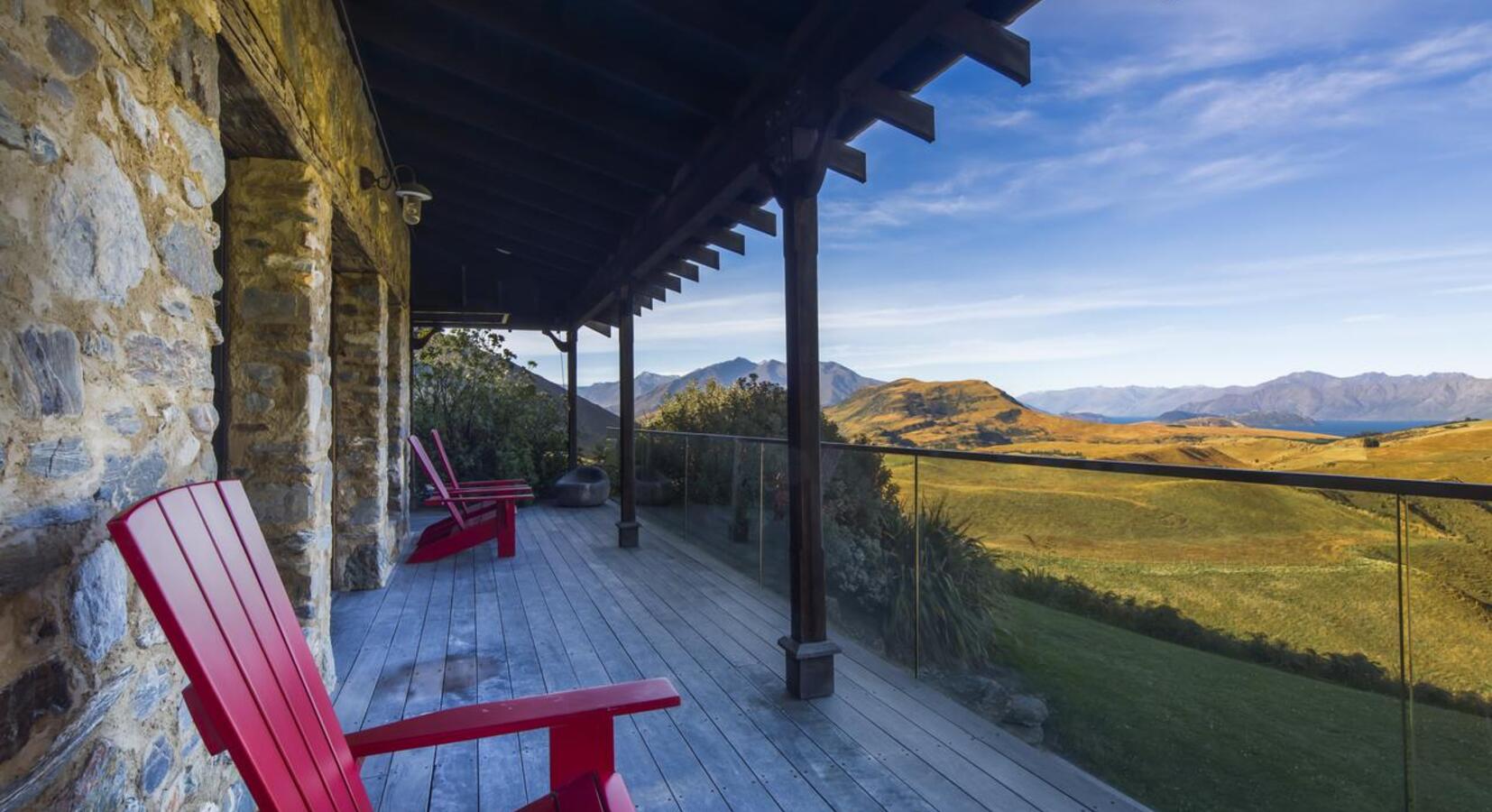 Outdoor terrace with views