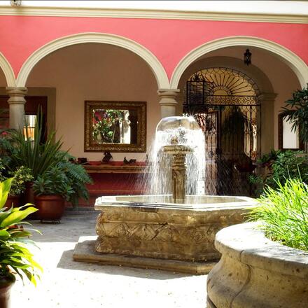 Hotel courtyard