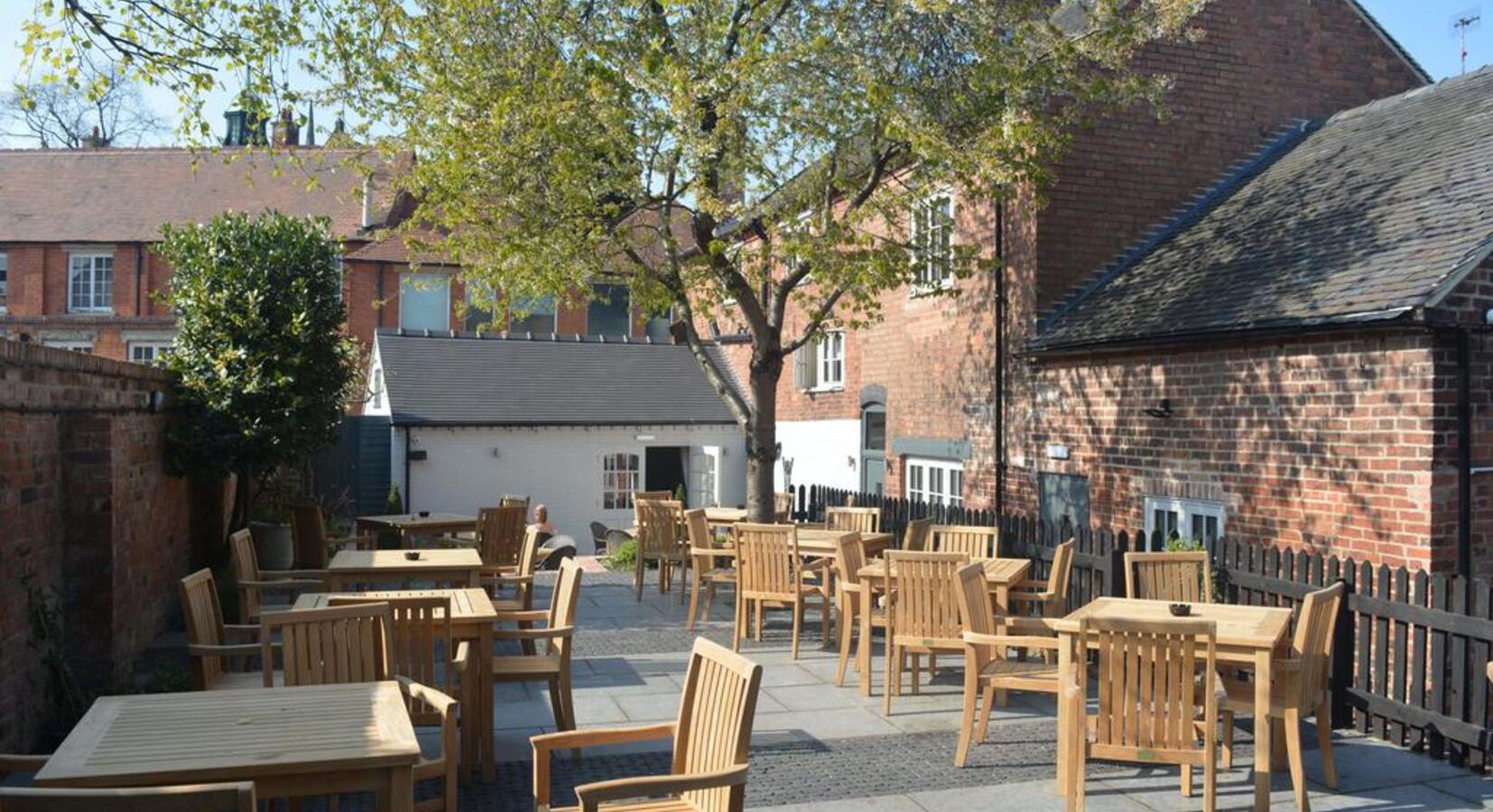 Sun-soaked terrace at The Boot