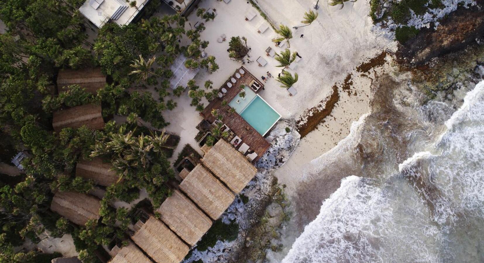 Aerial view of resort