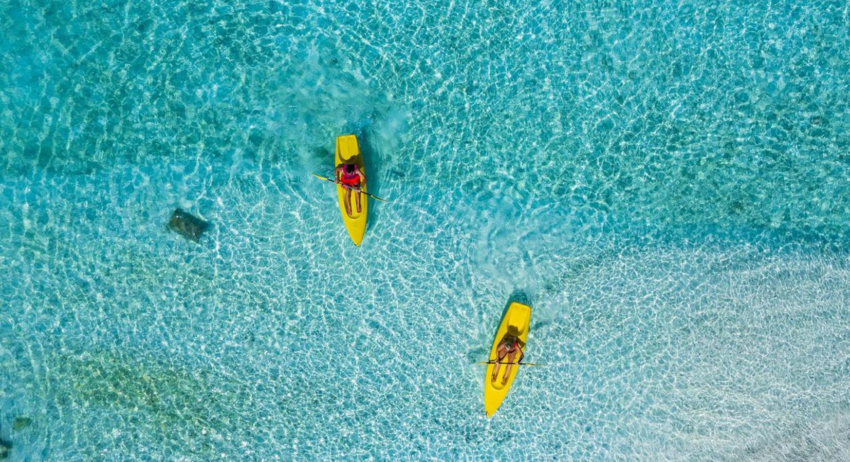 Kayaking on the lagoon 