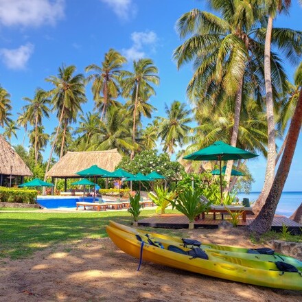 Resort beachfront grounds