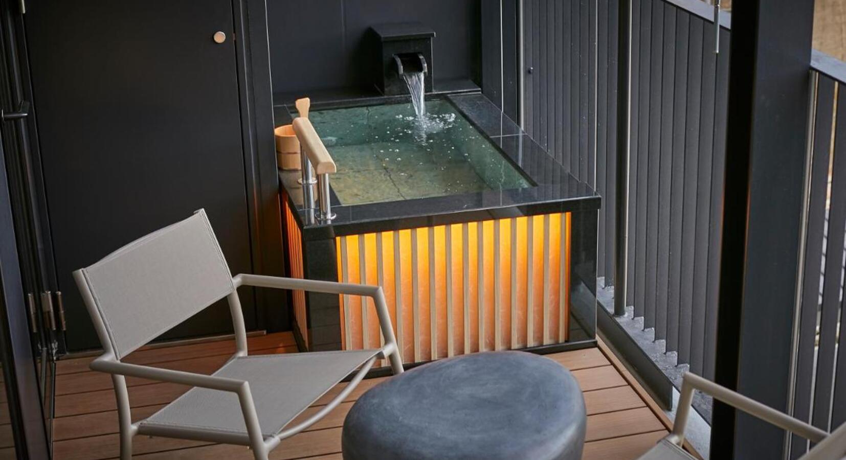 Balcony with private outdoor bath