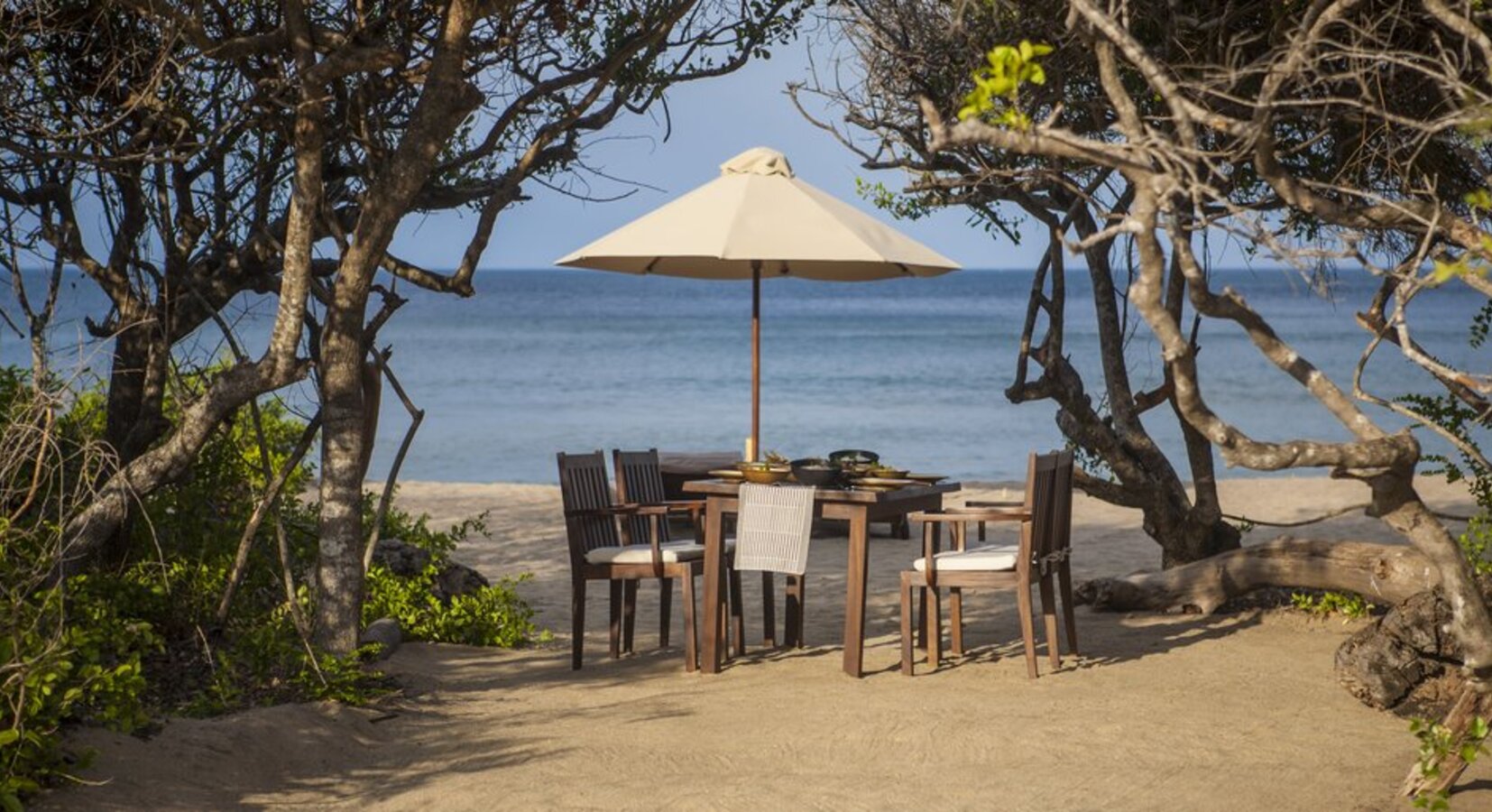 Dining on the beach