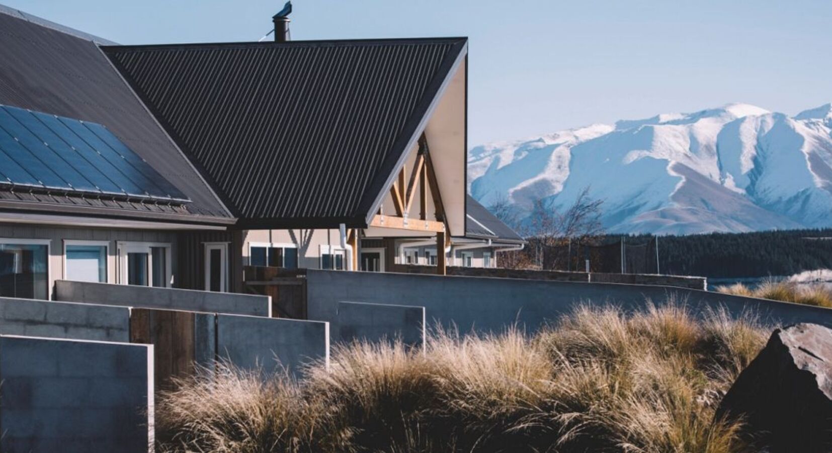 Solar Power Pannels Adorn and Power the Lodge