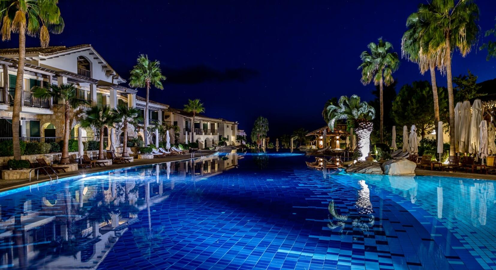 Pool night view