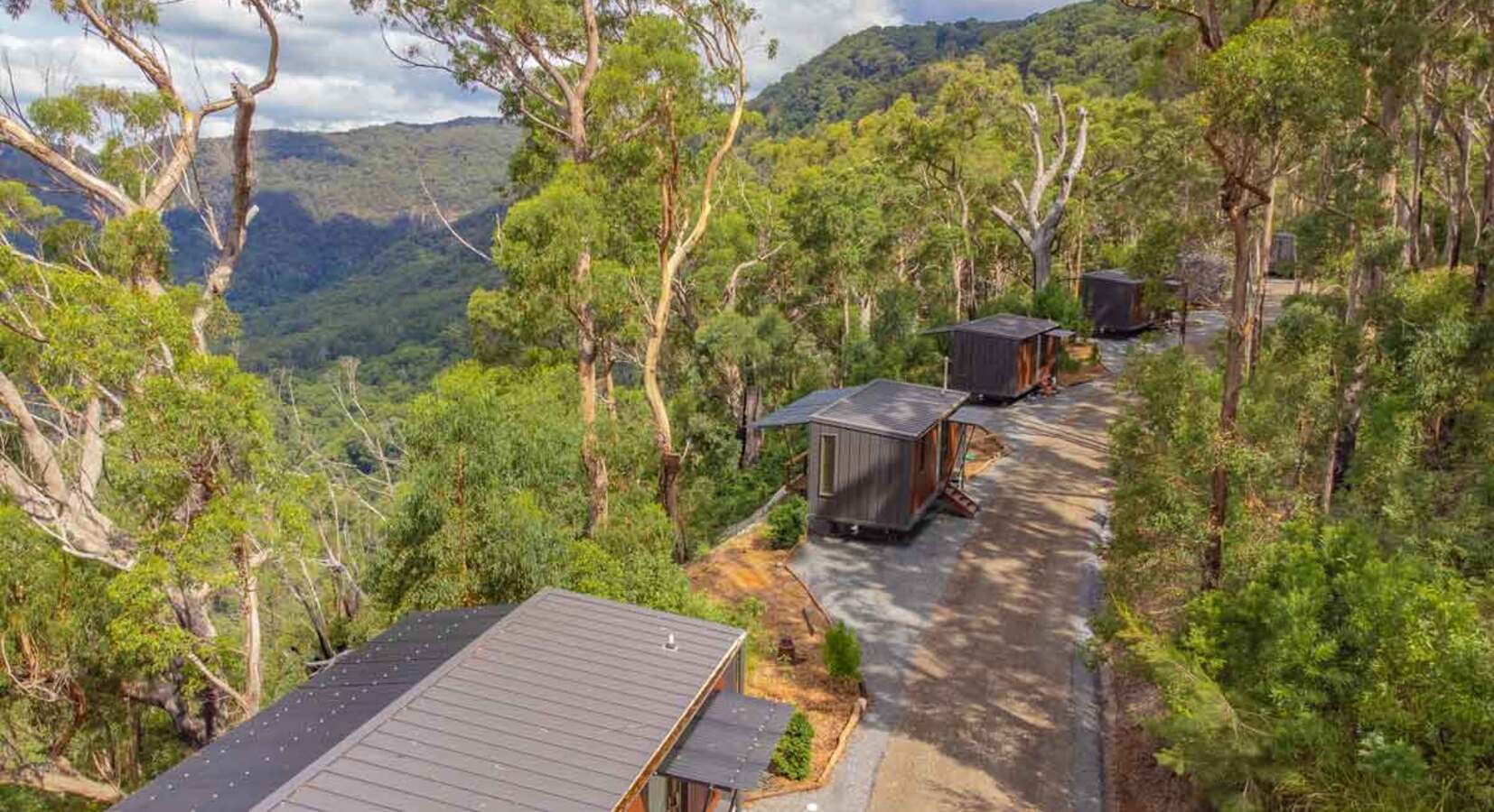 Tiny Wild Houses Aerial View