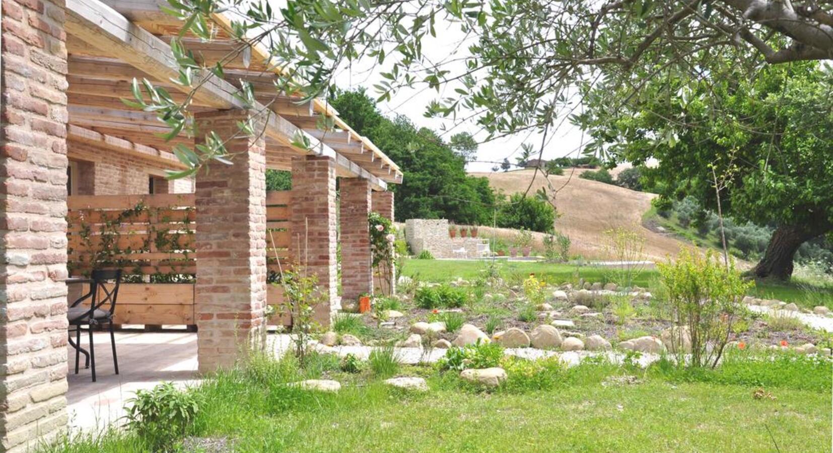 Terrace and garden