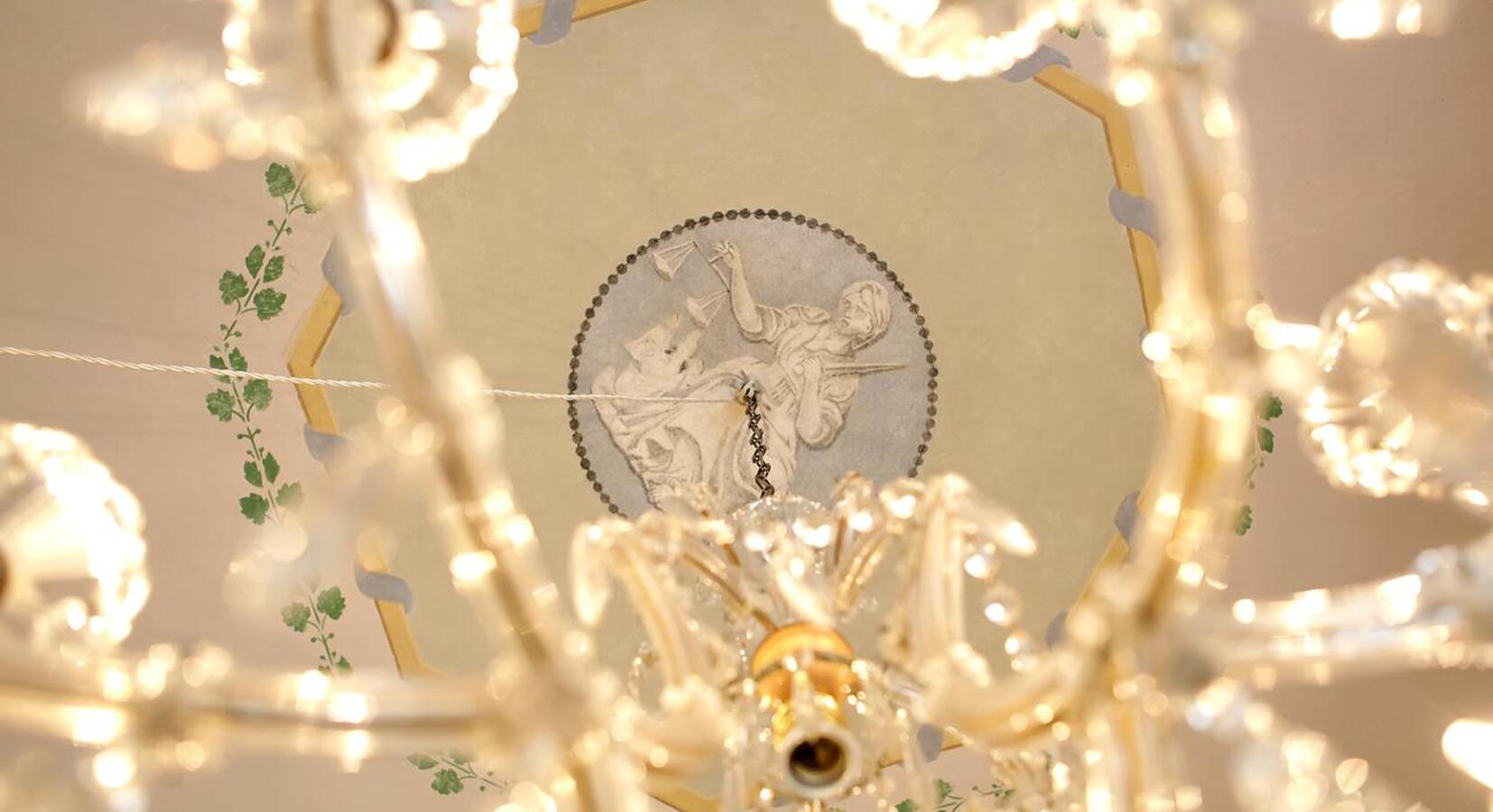 Chandelier in the dining room