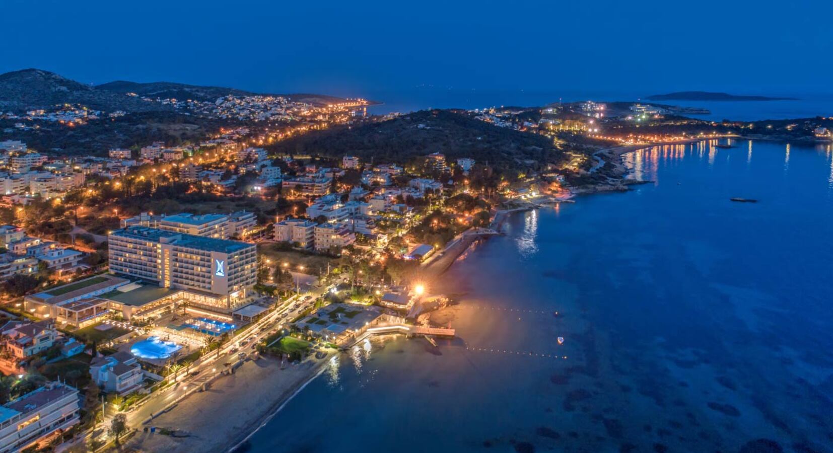 Aerial view of hotel