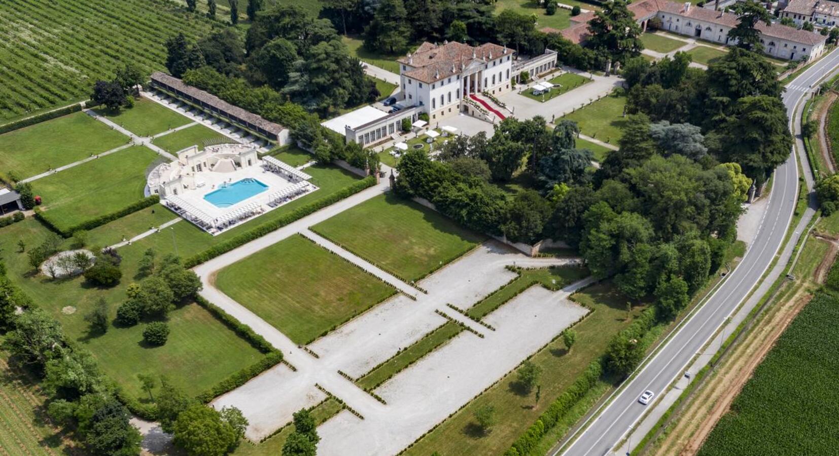 Aerial view of hotel