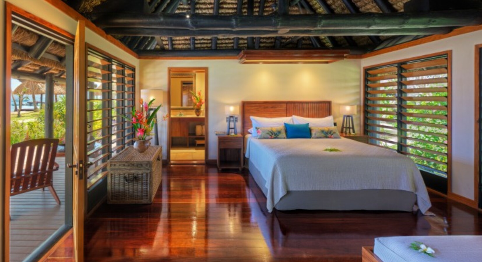 Oceanfront bure bedroom