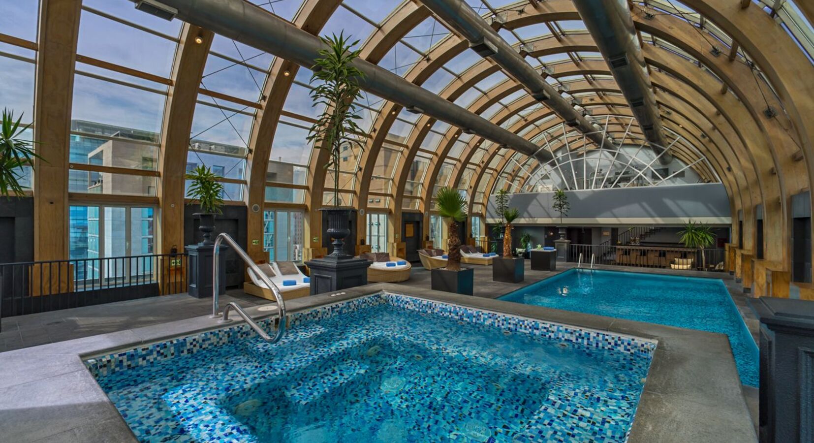 Indoor pool and hot tub